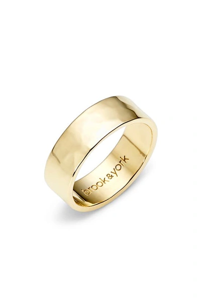 Shop Brook & York Brook And York Maren Hammered Band In Gold