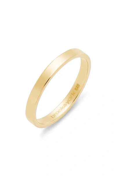 Shop Brook & York Aria Thin Stacking Ring In Gold