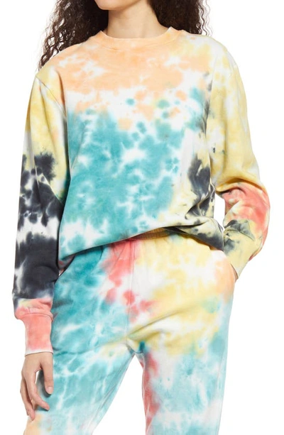 Shop Afrm Diana Tie Dye Sweatshirt In Abstract Multi Tie Dye