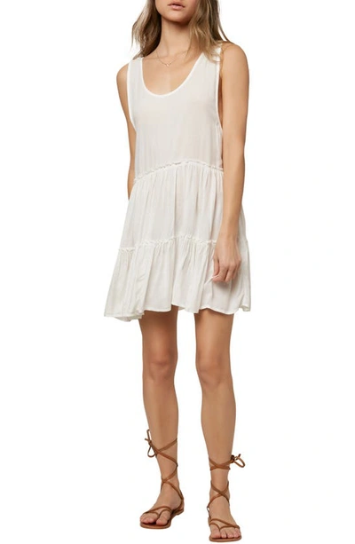 Shop O'neill Linnet Sleeveless Cover-up Minidress In Vanilla