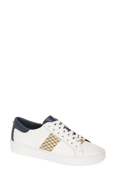 Shop Michael Michael Kors Colby Sneaker In Navy Leather
