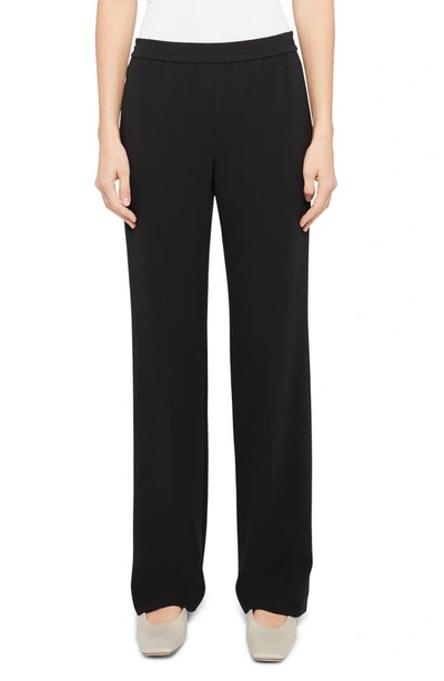 Shop Theory Straight Leg Pull-on Pants In Black