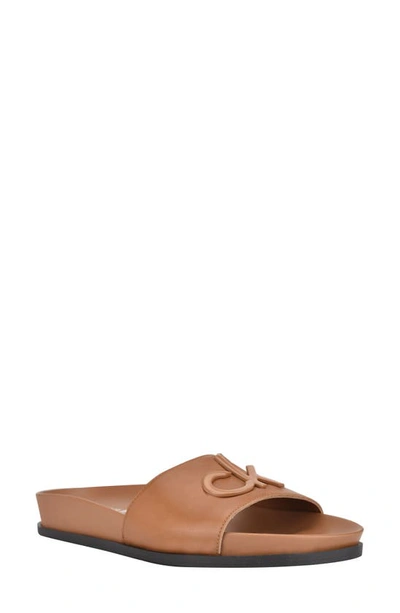 Shop Calvin Klein Inikka Slide Sandal In Dna Leather