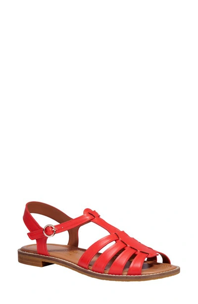 Shop Kate Spade Wonder Strappy Sandal In Coral Rose Leather