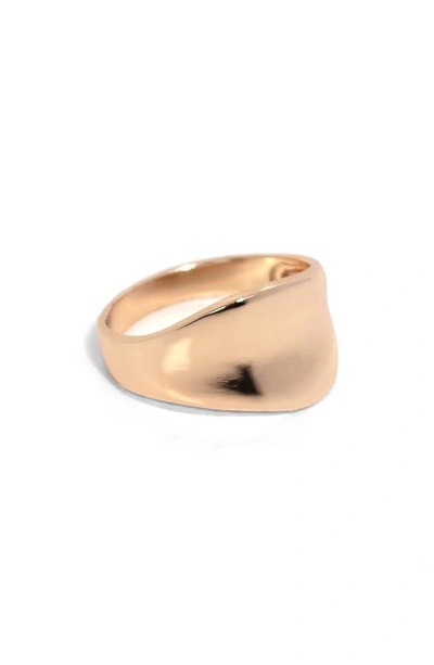 Shop Young Frankk Crest Ring In Gold