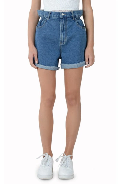 Shop Molly Bracken Paperbag Waist Cutoff Denim Shorts
