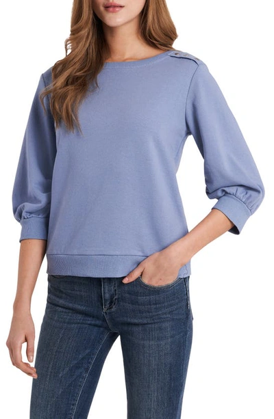 Shop Vince Camuto Puff Sleeve Top In Blue Cloud
