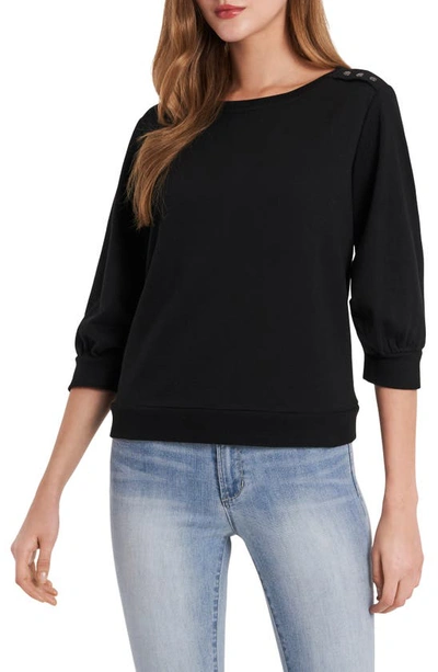 Shop Vince Camuto Puff Sleeve Top In Rich Black