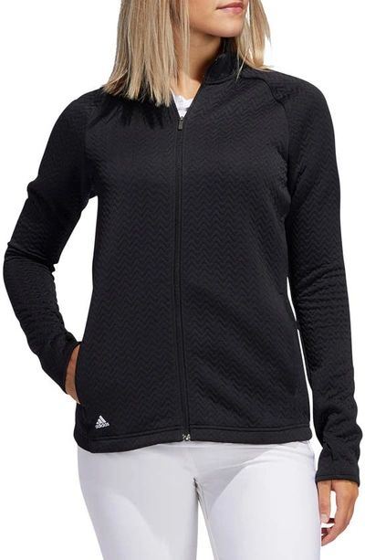 Shop Adidas Golf Texture Layer Jacket In Black