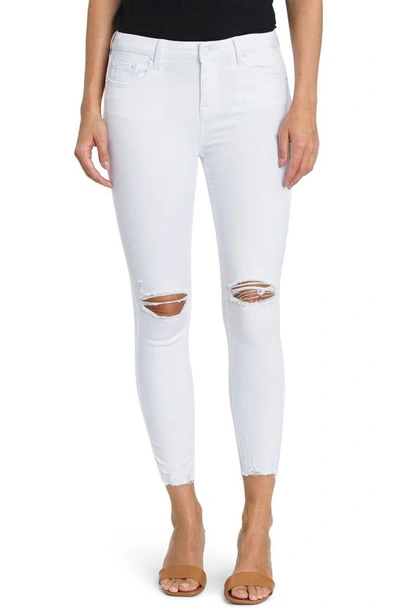 Shop Pistola Aubrey Crop Skinny Jeans In Wrecked Pearl