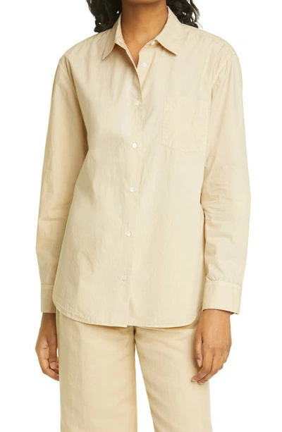 Shop Nili Lotan Kristen Button-up Shirt In Sand