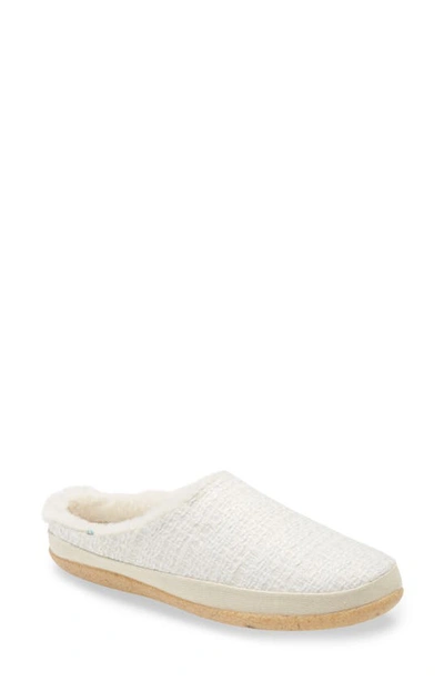 Shop Toms Ivy Faux Fur Slipper In White