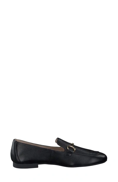 Shop Paul Green Daphne Flat In Black Leather