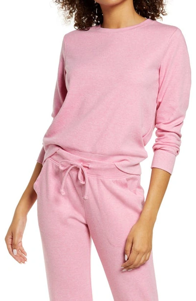 Shop Alternative Cotton Blend Interlock Sweatshirt In Heather Dogwood Pink