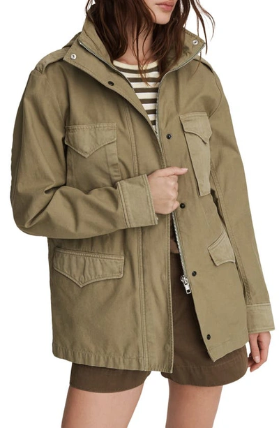 Shop Rag & Bone Field M65 Hooded Jacket In Green Moss