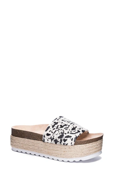 Shop Dirty Laundry Pippa Slide Sandal In Cream Faux Fur