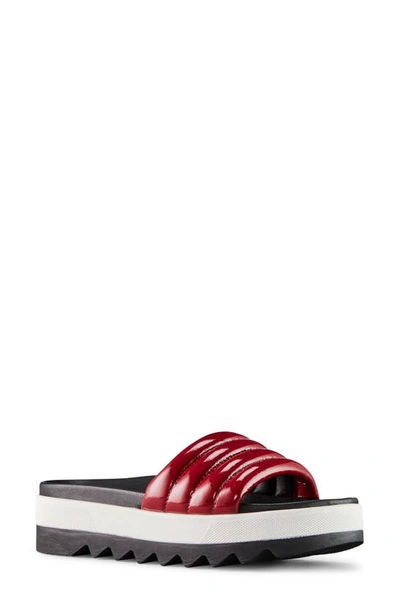 Shop Cougar Prato Slide Sandal In Red Patent Leather
