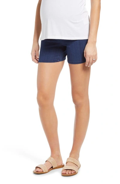 Shop 1822 Denim Cozy Athleisure Pull-on Maternity Shorts In Annabelle
