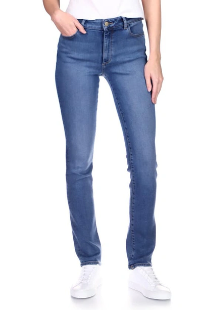 Shop Dl Coco Curvy Straight Leg Jeans In Blue Bell (ultimate)