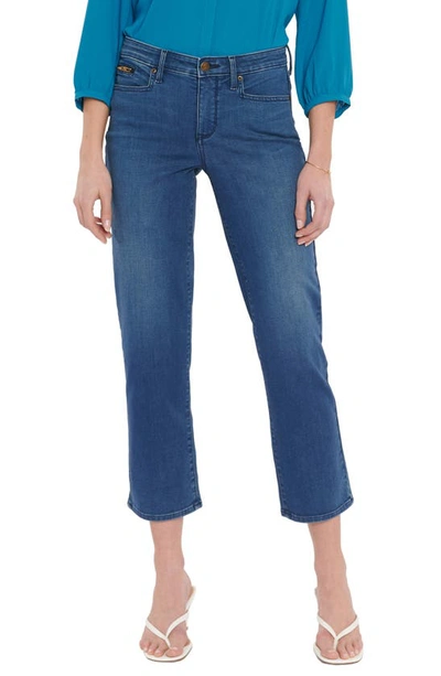 Shop Nydj Piper Relaxed Crop Straight Leg Jeans In Med Market