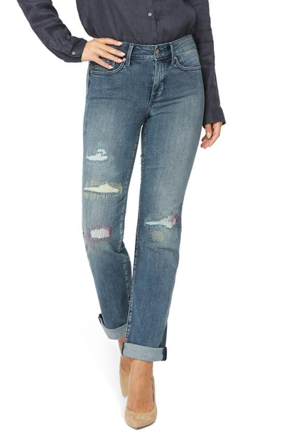 As Is NYDJ Marilyn Straight Uplift Jeans in Cool Embrace- Rinse 