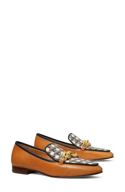 Shop Tory Burch Jessa Loafer In Bridle Tan Caning Geo