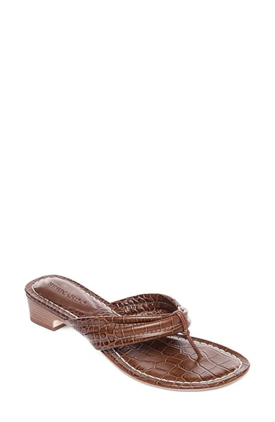 Shop Bernardo Miami Demi Wedge Sandal In Tobacco