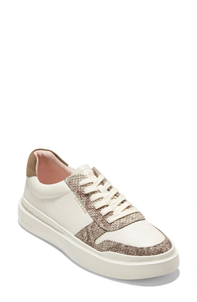 Shop Cole Haan Grandpro Rally Sneaker In Ivory/ Glass Snake Print