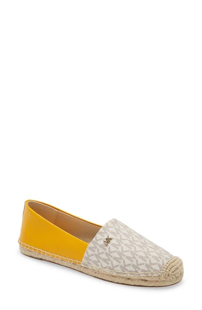 Shop Michael Michael Kors Kendrick Flat In Vanilla