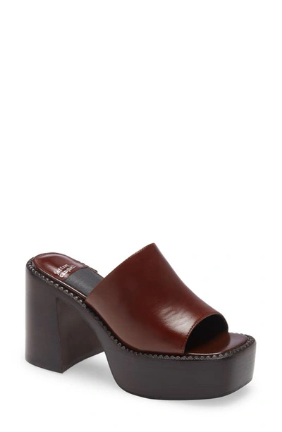 Shop Jeffrey Campbell Concert Platform Slide Sandal In Brown