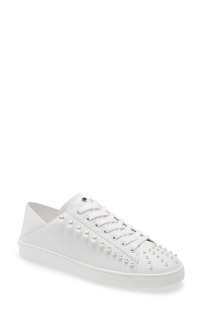 Shop Stuart Weitzman Goldie Convertible Sneaker In White
