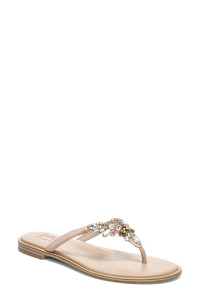 Shop Naturalizer True Colors Fallyn Crystal Embellished Sandal In Barely Nude Leather