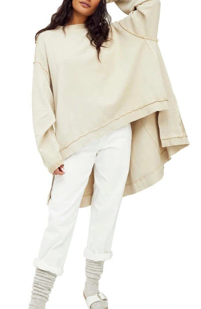 Shop Free People Iggy High/low Pullover In Stone