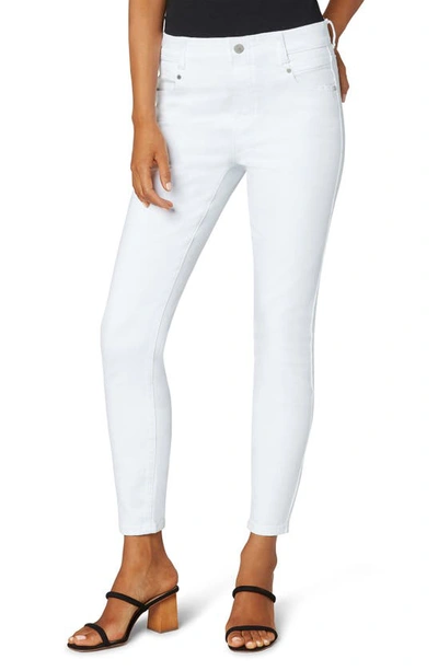 Shop Liverpool Los Angeles Gia Glider Pull-on Skinny Ankle Jeans In Bright White