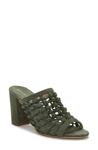 Shop Etienne Aigner Lanai Sandal In Fatigue Green Leather