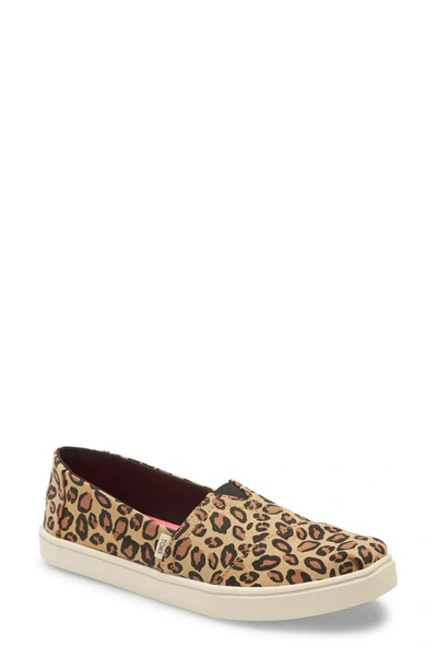 Shop Toms Alpargata Slip-on Sneaker In Leopard Print Canvas