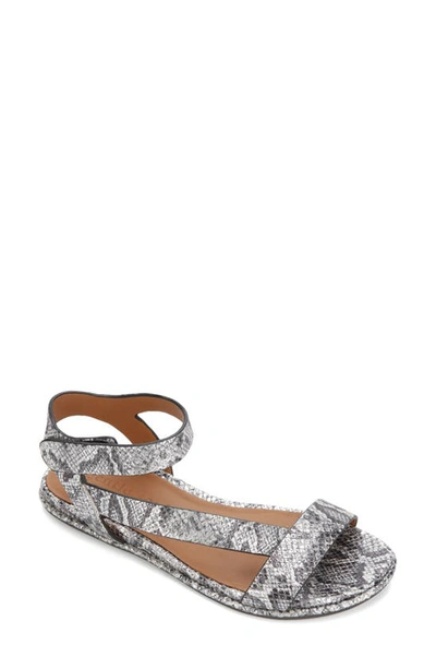 Shop Gentle Souls By Kenneth Cole Gentle Souls Signature Lark Thong Sandal In Pewter Snake Leather