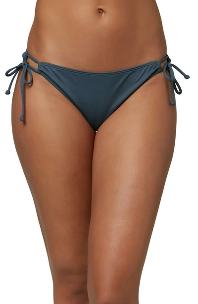 Shop O'neill Maracas Saltwater Side Tie Bikini Bottoms In Slate