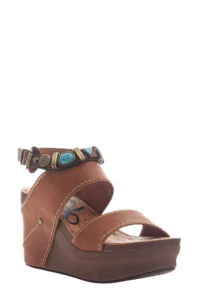 Shop Otbt Layover Sandal In Tobacco Leather