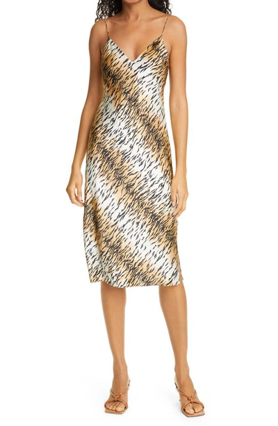 Shop Cami Nyc Raven Silk Slipdress In Tiger