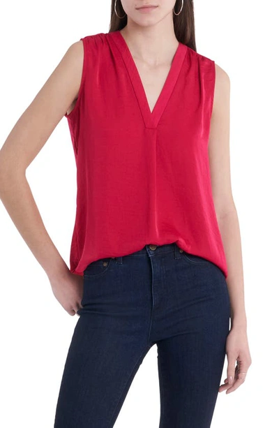 Shop Vince Camuto Rumpled Satin Blouse In Fresh Berry