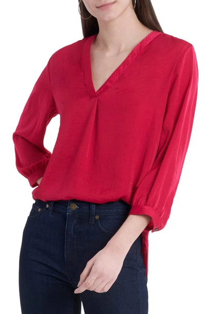 Shop Vince Camuto Rumple Fabric Blouse In Fresh Berry