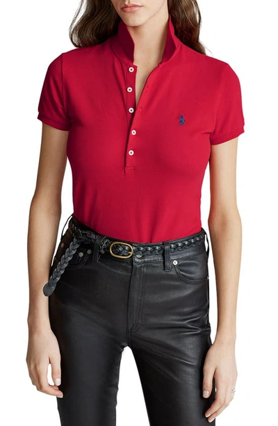 Shop Polo Ralph Lauren Julie Polo In Red/ Navy