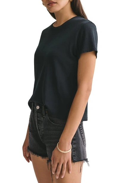 Shop Agolde Linda Boxy Organic Cotton T-shirt In Nocturne