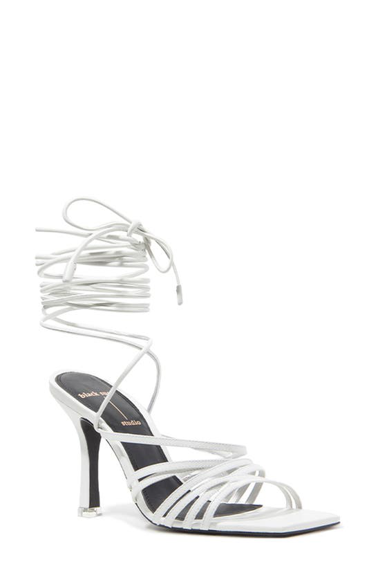 black suede studio sandals