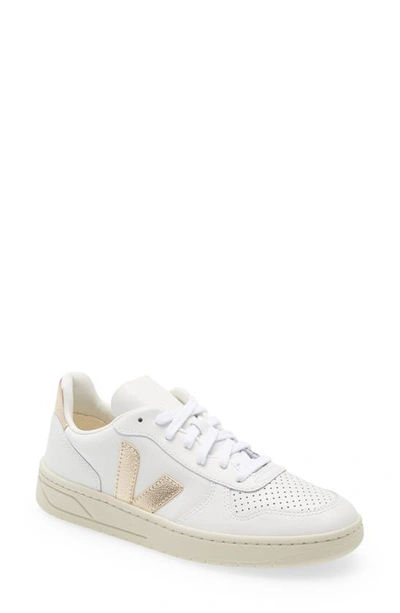 Shop Veja V-10 Sneaker In Extra White/ Platine