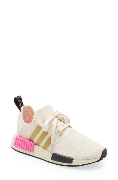 Shop Adidas Originals Nmd R1 Sneaker In Cream White/ Gold/pink