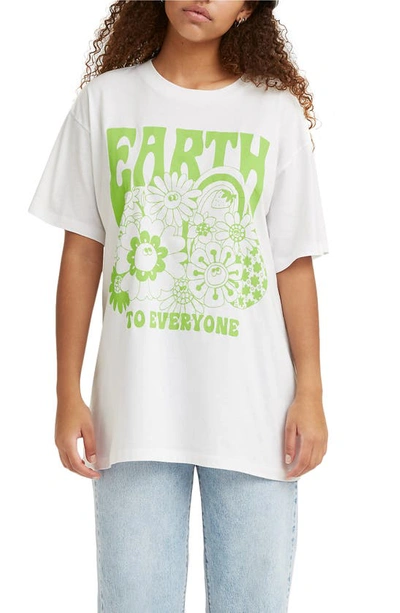 Shop Levi's Earth To Everyone Graphic Tee In Earth To Everyone White