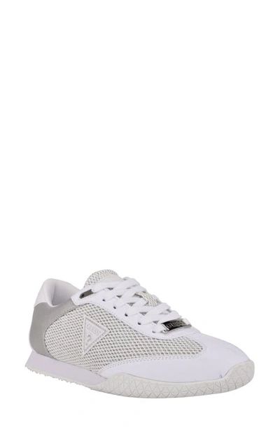 Shop Guess Romeoo Low Top Sneaker In Silver / Silver