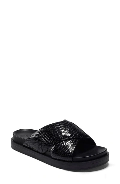 Shop Aerosoles Aersoles Linney Slide Sandal In Black Snake